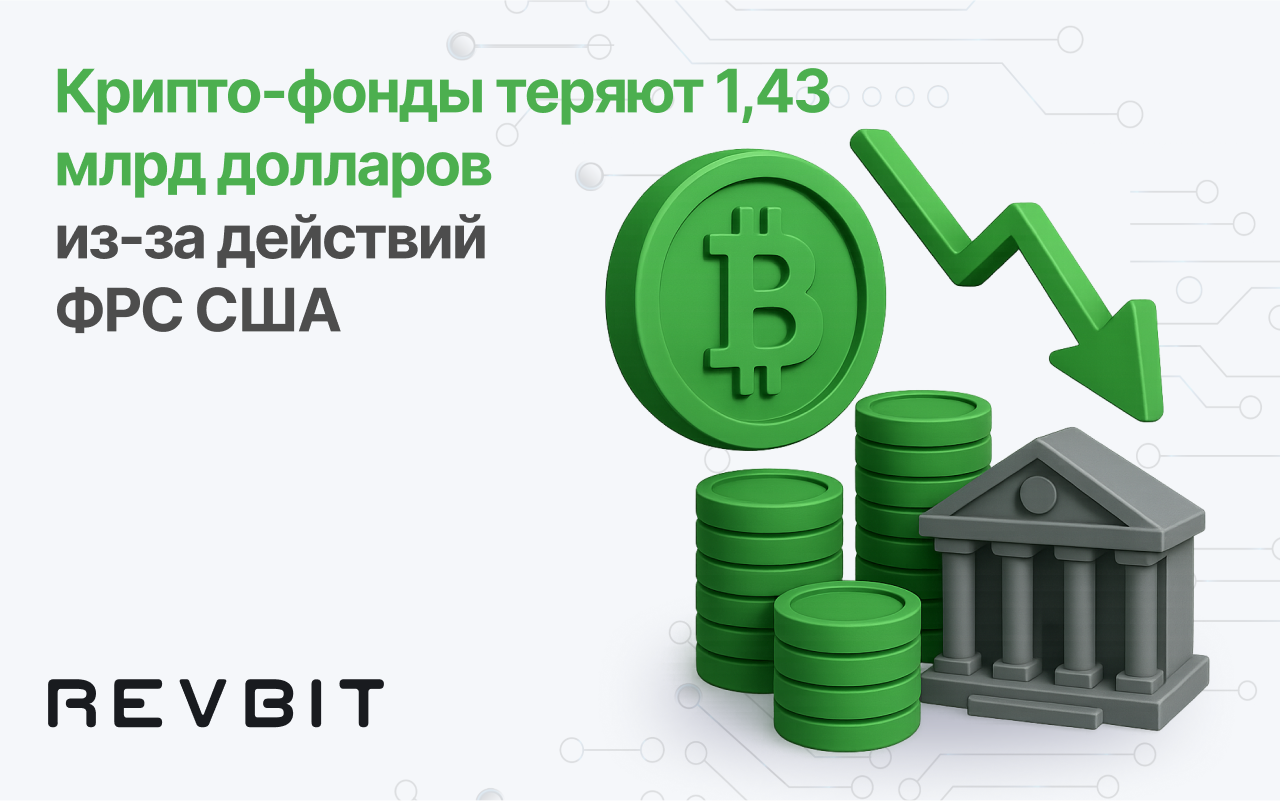 Крипто-фонды теряют 1,43 млрд долларов из-за ФРС