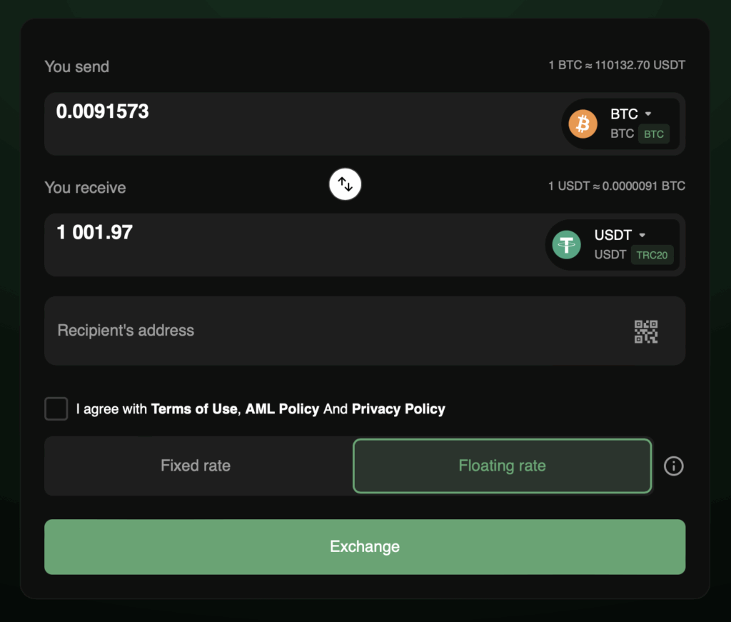Revbit’s exchange window