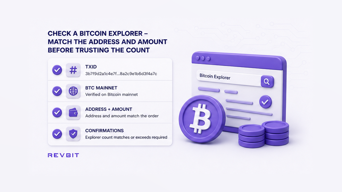 Bitcoin explorer checklist for TxID, network, address, amount, and confirmations