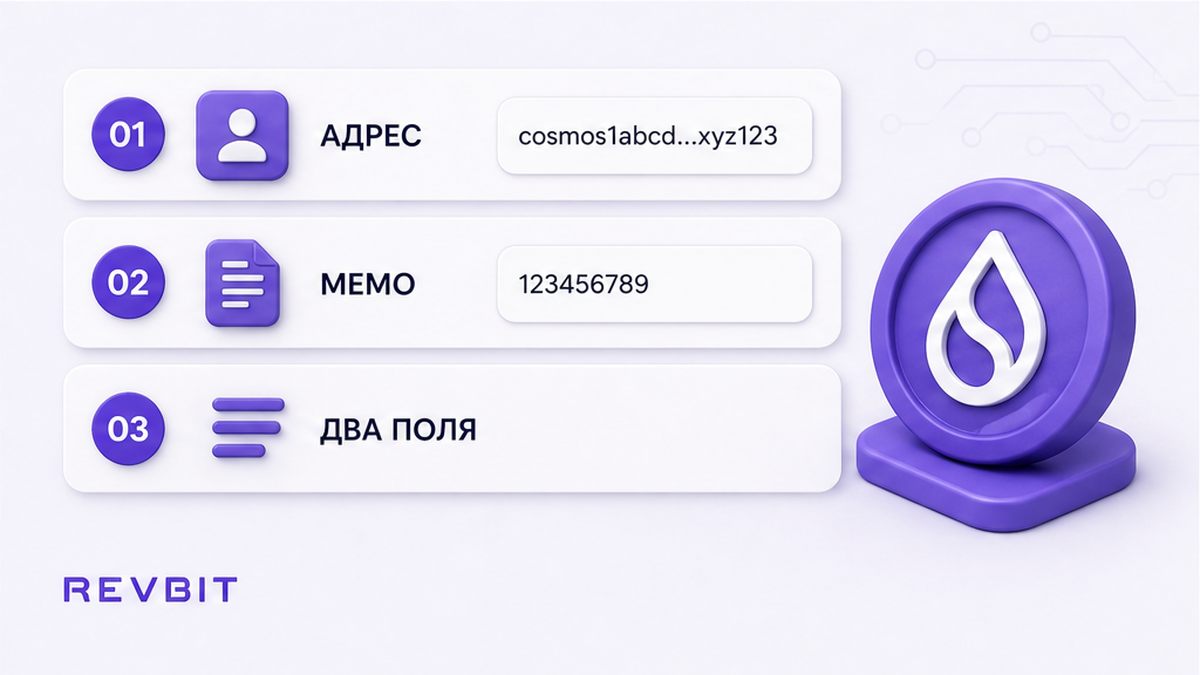 Схема раздельного переноса адреса ATOM и memo из заявки