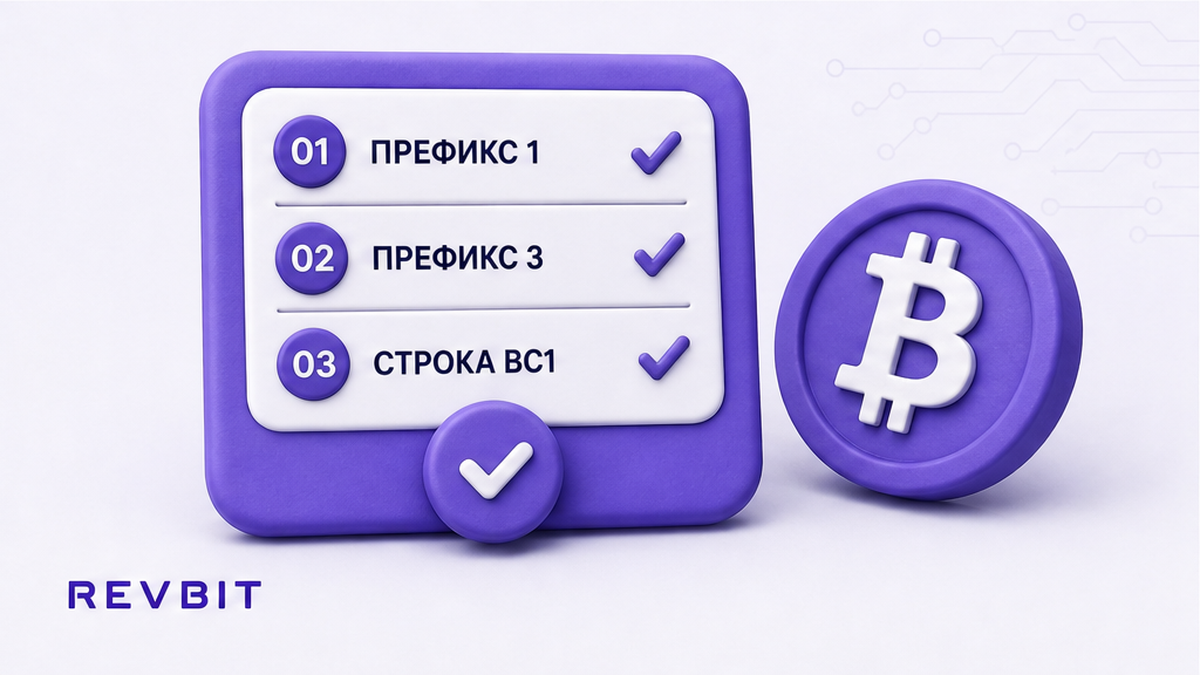 Чеклист префиксов депозитного Bitcoin-адреса 1, 3 и bc1
