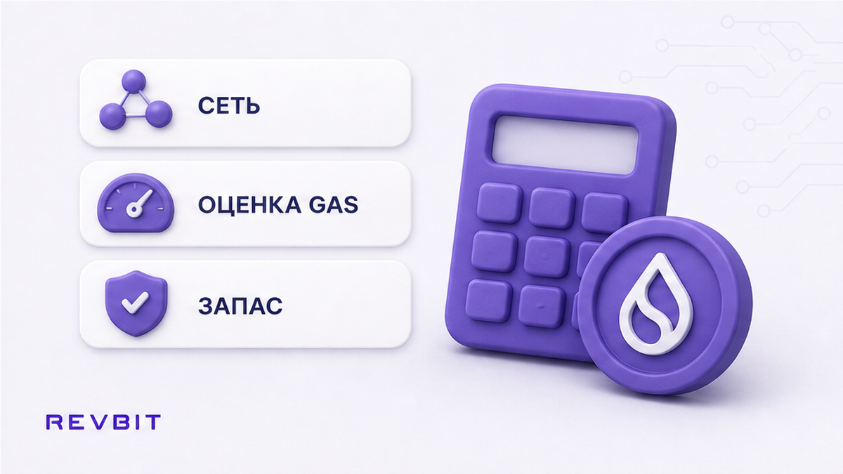 Экран оценки сетевой комиссии перед покупкой нативной монеты