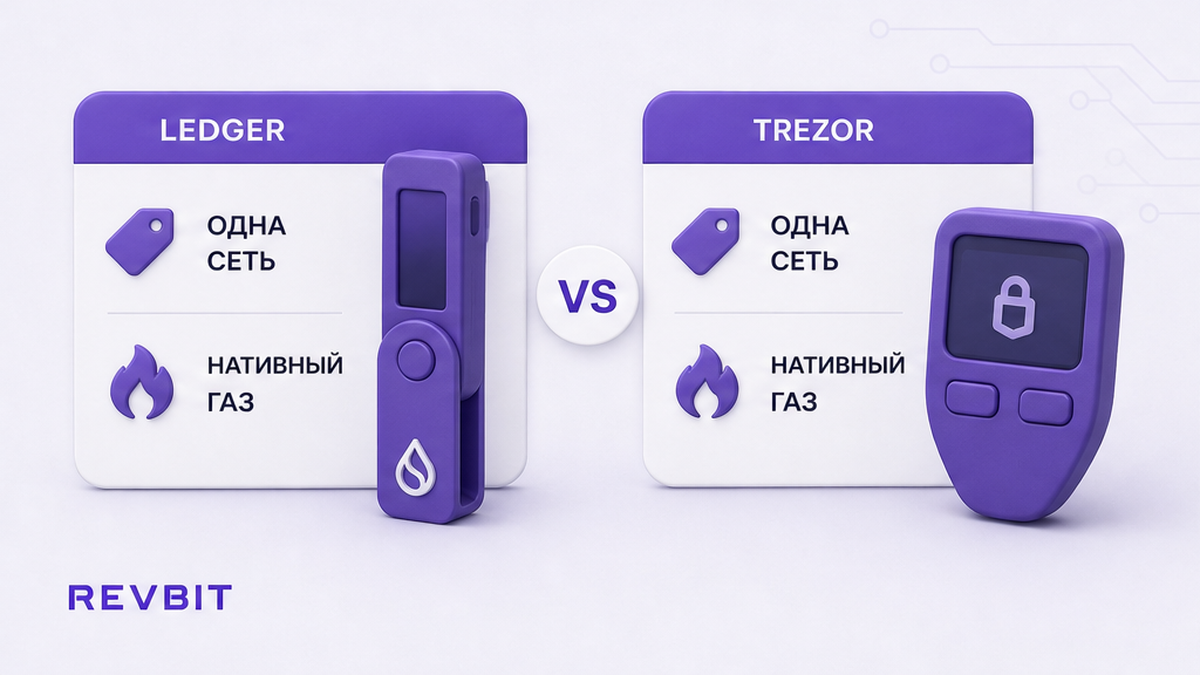 Сравнение Ledger и Trezor: одна сеть с заявкой и нативный газ до отправки