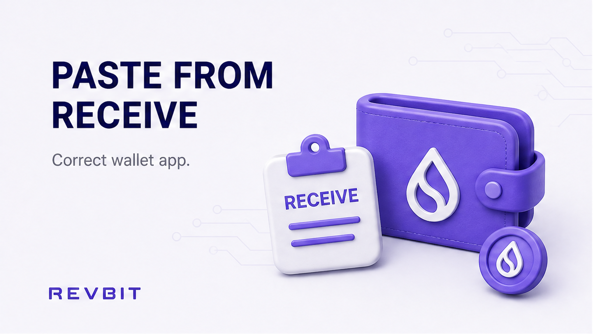 How to Paste a Receive Address From the Correct Wallet App