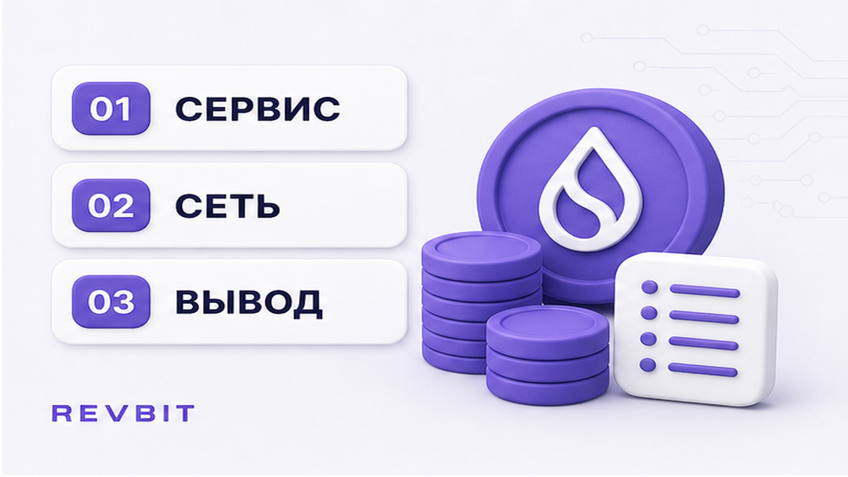 Три слоя цены обмена: сервис, сеть и вывод с биржи на карточках шагов